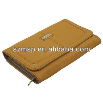 the western style of washed effect pu wallet for women