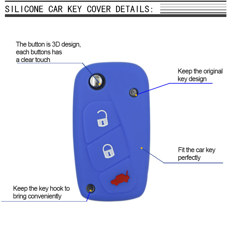 Fiat car key cover