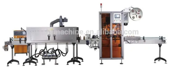 Automatic drink bottle PVC shrink film label machine