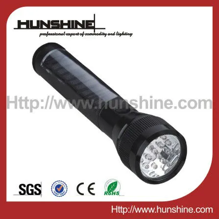 aluminum high power solar led rechargeable torch