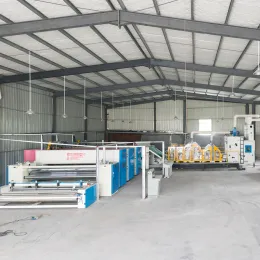 High speed spray-bonded spunbonded nonwoven fabric machine