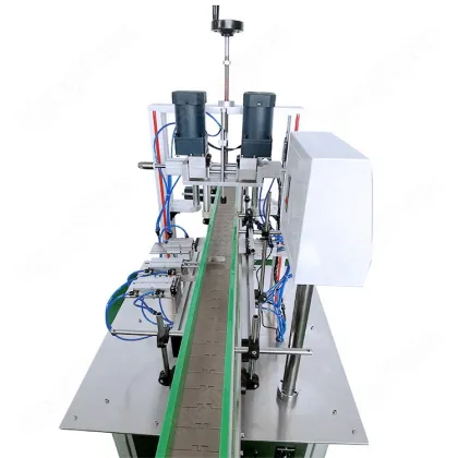 Automatic Four Wheels Clamping Laundry Detergent Barrel Capping Machine HYXG-4C-B