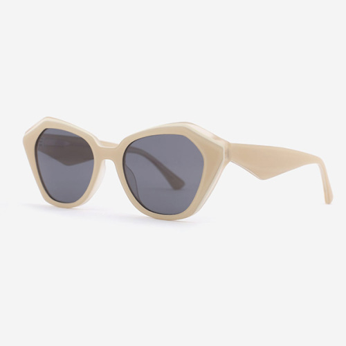 Vintage Polygon Acetate Female Sunglasses