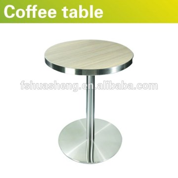 Round coffee table with steel leg