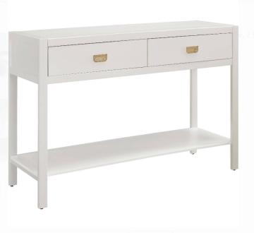 White Console Table with Drawers and Shelves Price