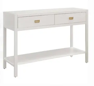White Console Table with Drawers and Shelves Price