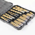 Vendre à chaud 99pcs Ti-Coated Twist Drill Bit Set 118 degrés HSS Drill Bits pour métal, bois et plastique