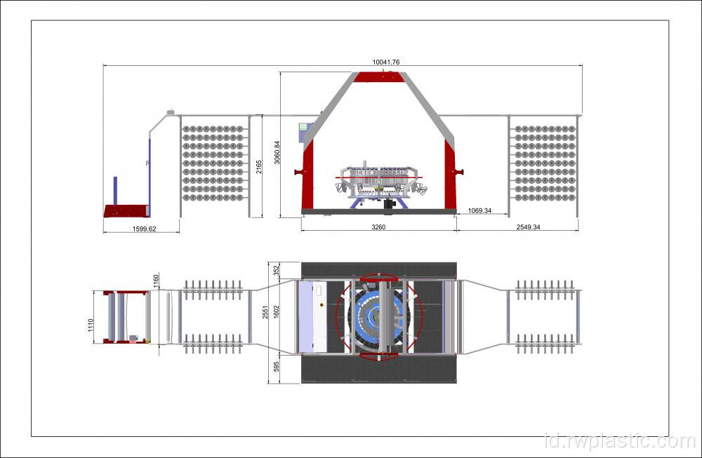 Pesawat Cam Kecepatan Tinggi Six-shuttle Circular Loom