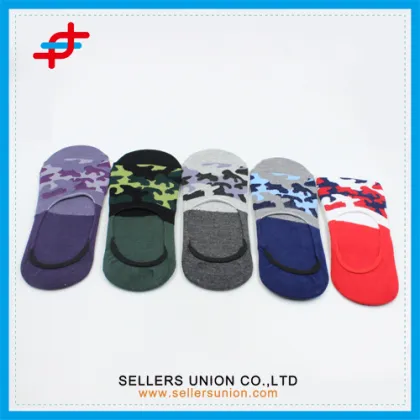 New Arrival Custom Boys Colorful Invisible Socks
