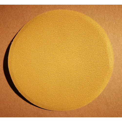 Gold-coated latex paper hook and loop disc