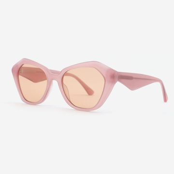 Vintage Polygon Acetate Female Sunglasses