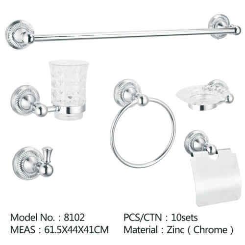 Two Pieces Stainless Steel Square Bathroom Sets Accessories