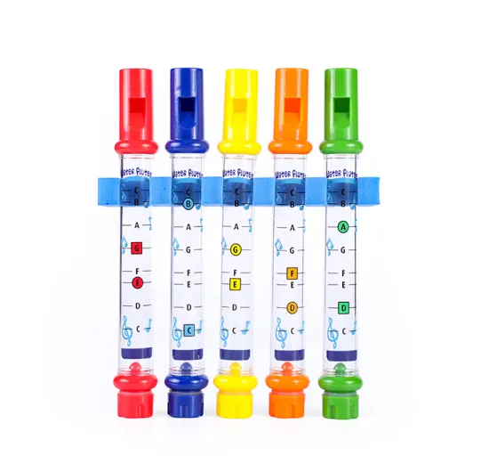 Colorful Plastic Musical Water Puzzle Spout Flute for Toddlers - Perfect for Bathtime Education and Fun