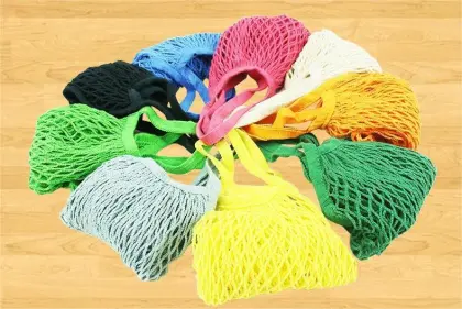 Wholesale Eco-Friendly Foldable Cotton Net Shopping Tote Bags