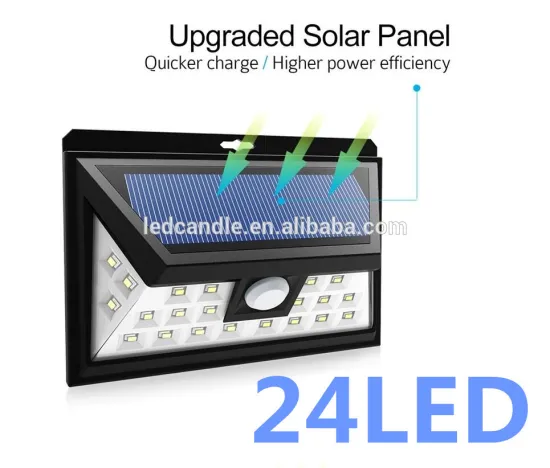 2017 hot new products solar sensor led light 24LED solar light wall mount led garden lamp