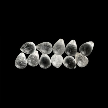 Clear Quartz Crystal Drop Shaped For Jewelry Making