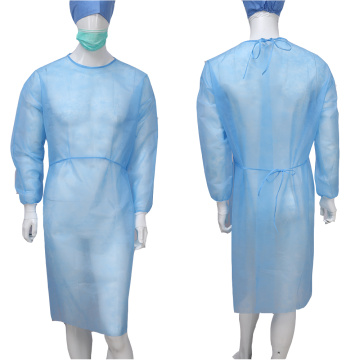 Robe d&#39;isolation médicale jetable non tissée