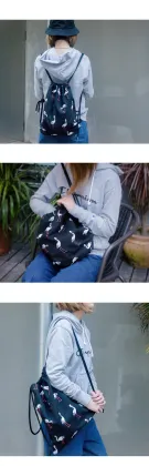 Renaissance cotton printed canvas bag backpack