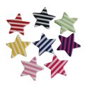 Colorful Acrylic Resin Star Shaped Stripe Beads with Hanging Hole 36mm for Girls Necklace Tree Droplets