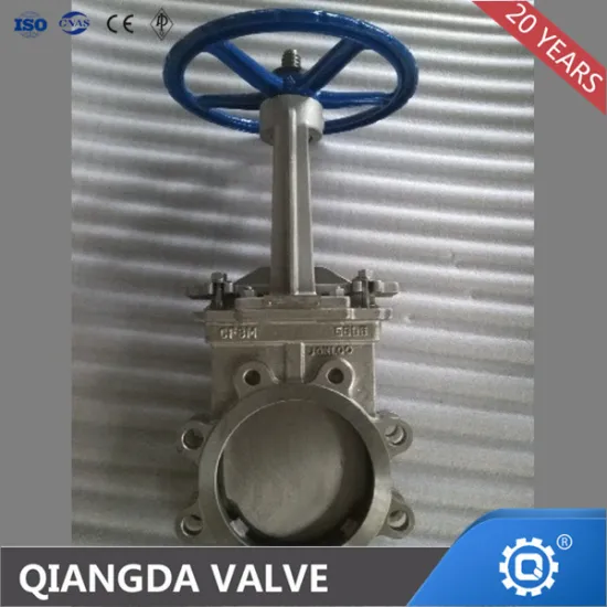 Wafer flange knife gate valve