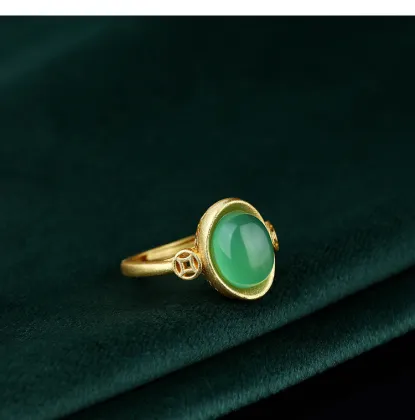 Classical Copper-Plated Gold Ring Of Imperial Court