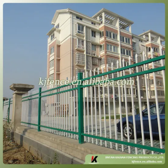 Professional galvanized steel picket fence