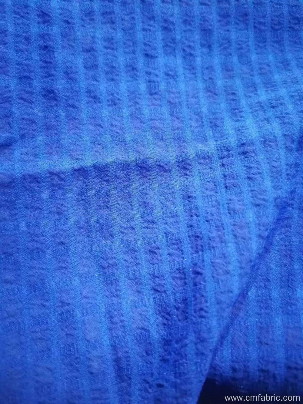 Woven Polyester spandex crepe check fabric 105gsm