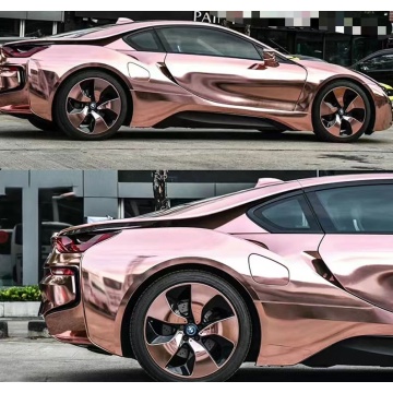 Hoher dehnbares Auto Chrom Vinyl Roségold