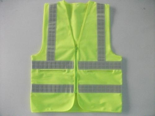 Gilets réfléchissants avec avertissements de sécurité 100% polyester