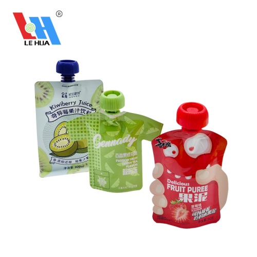 Doypack Plastic Stand Up Spout Pouches With Cap