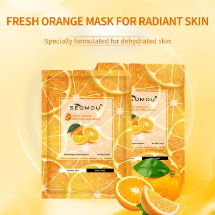 SEOMOU Organic Vegan Fruit Mask: Whitening, Moisturizing, and Pore Minimizing Korean Facial Sheet Mask