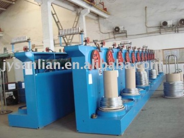 horizontal take-up machine for wire solid solution