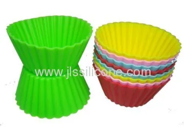 Round Silicone Bakeware Cupcake Mold 