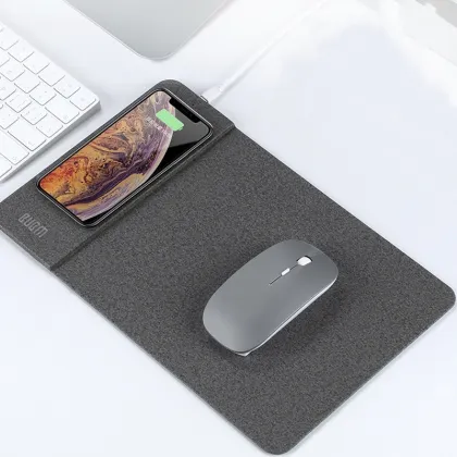Wireless Charging Mouse Pad with Phone Holder - Business Gift Set