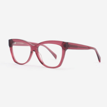 Bevelling Cat-eye Acetate Female Optical Frames