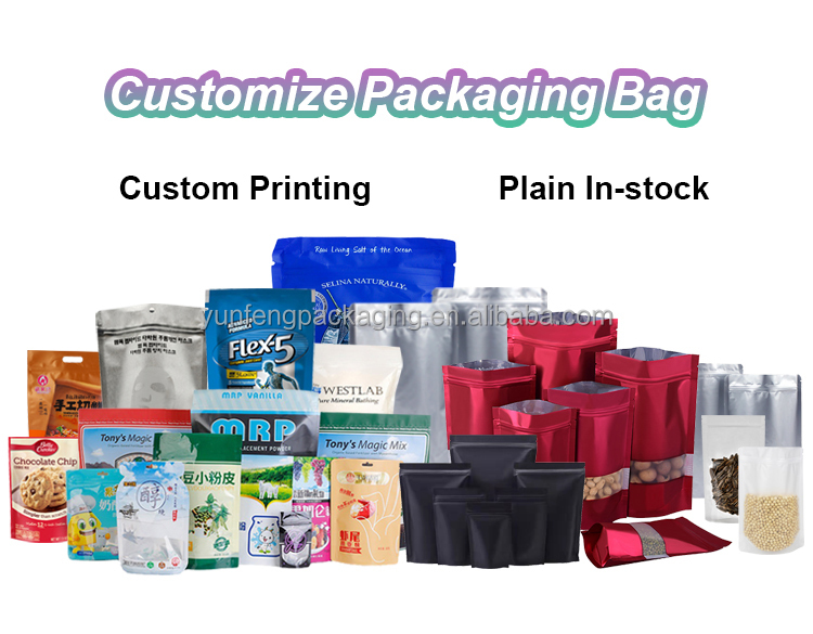 tear notch plastic custom stand up pouch bag5