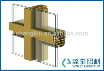 Aluminio Facade Aluminium extrusion Aluminum Curtain Wall Profiles Building Material Window Frame