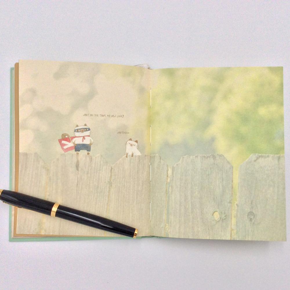 Paper plain notebook with color pages