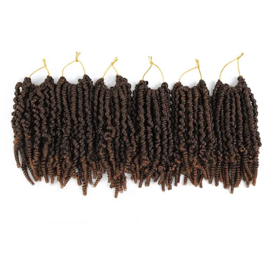 cheap short curly ombre spring twist pre-twisted  crochet hair Braids private label