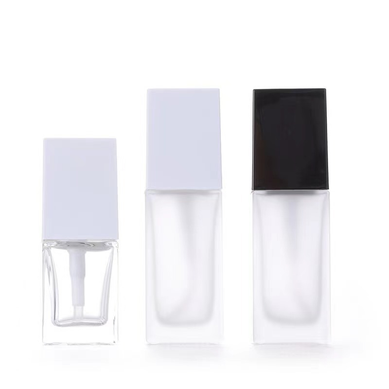 Frosted Glass Foundation Bottle