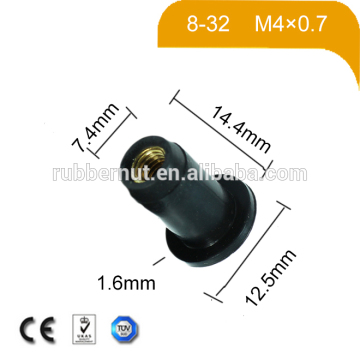 factory price custom size rubber nuts bolts Brass nuts