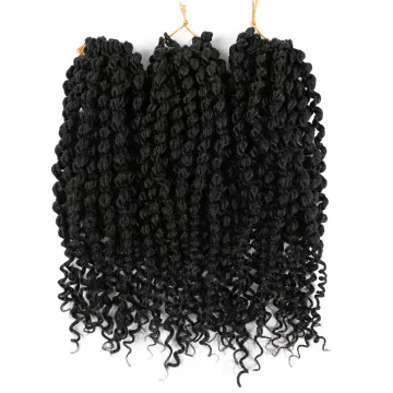 Free Sample Fiber High Quality Extensions Best Crochet Beauty Fashion Hair Cheap Natural Spring Twist Hair Curly Ends