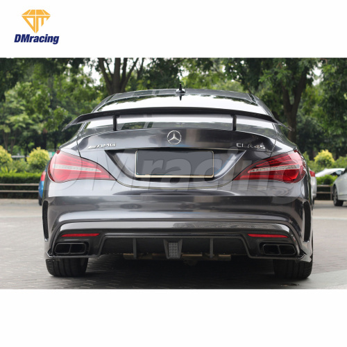 PT Style Dry Carbon Fiber Rear Diffuser for Mercedes-Benz W117 C117 CLA200 CLA250 CLA260 CLA45 2016-2018