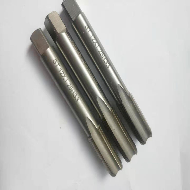 ST12 High Speed HSS Die Metric Machine Tap Stainless Steel Tin-Coated Thread Tapping Ticn Color HSS Taps for Stainless Steel