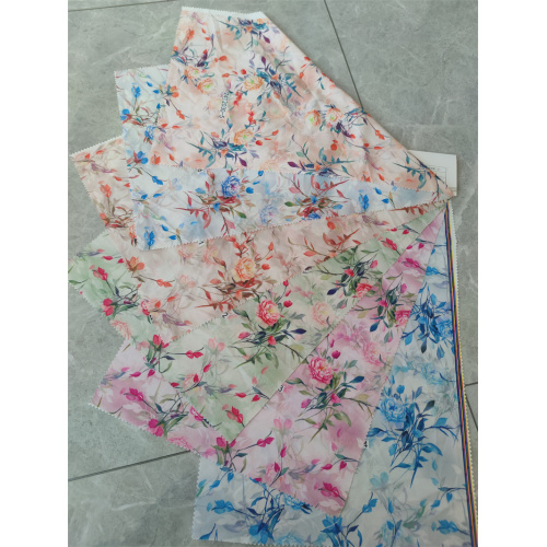 Popular 100d 4 vias de tecido estampado de verão