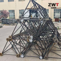 Projeto modular de torre estaiada para fácil instalação