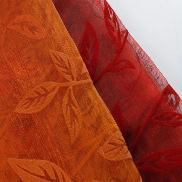 Famous brand elegance organza flocking floral fabric