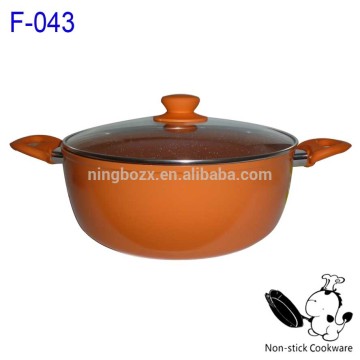 aluminum cookware ceramic coated big sauce pot cookware set
