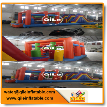 popular outdoor amusement inflatable game obstacle course for sale