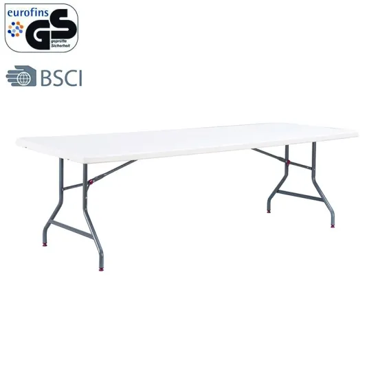 Wholesale 8FT HDPE Rectangular Folding Table - Affordable Portable Plastic Event Table